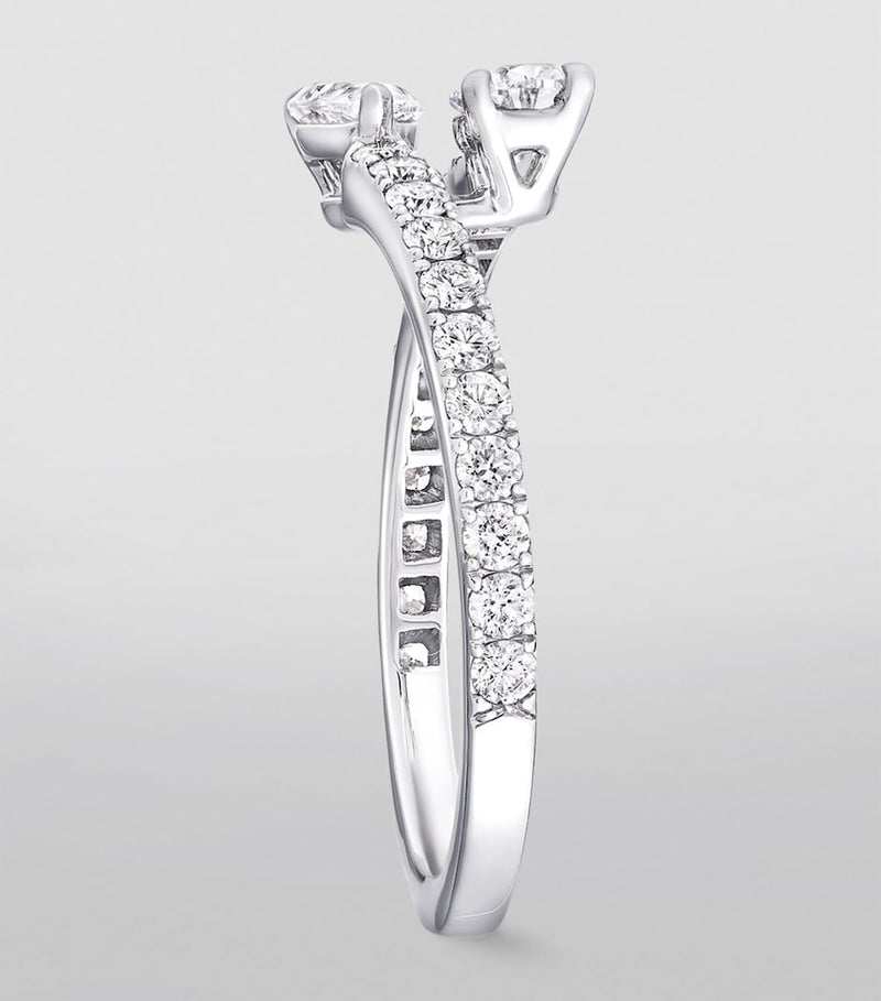 Graff white gold diamond Duet ring, UK version