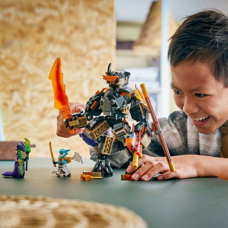 LEGO NINJAGO Cole's Mission Mech and Dragon Zane building set, UK version