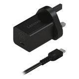 Lenovo 65W GaN Nano USB-C charger black compact, imported from the UK