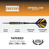Harrows Vulcan 26g steel tip darts set, UK version