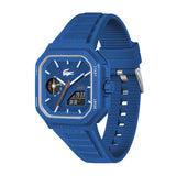 Lacoste watch octagonal dial blue silicone strap, imported from the UK
