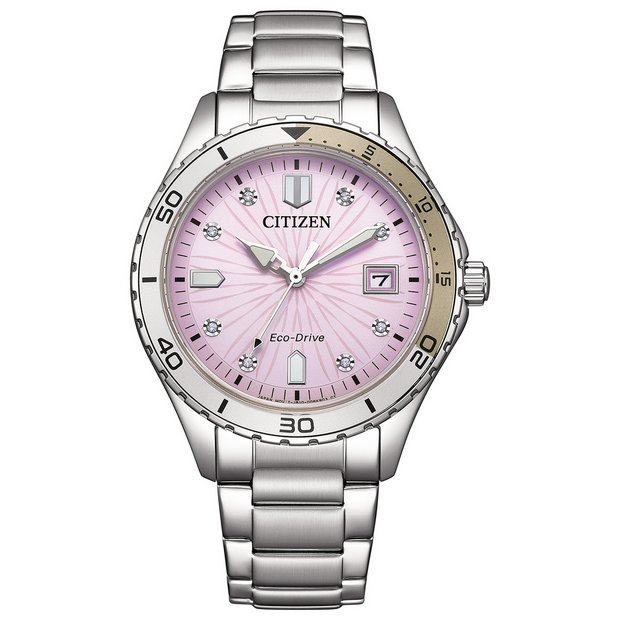 Citizen ladies watch pink dial 37mm (British brand)