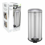 Black+Decker 30 litre stainless steel pedal bin, UK version