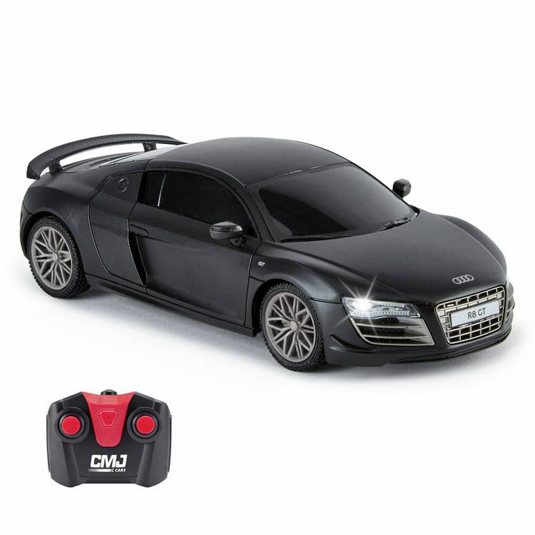 CMJ Audi R8 1:24 RC car black official model, UK version