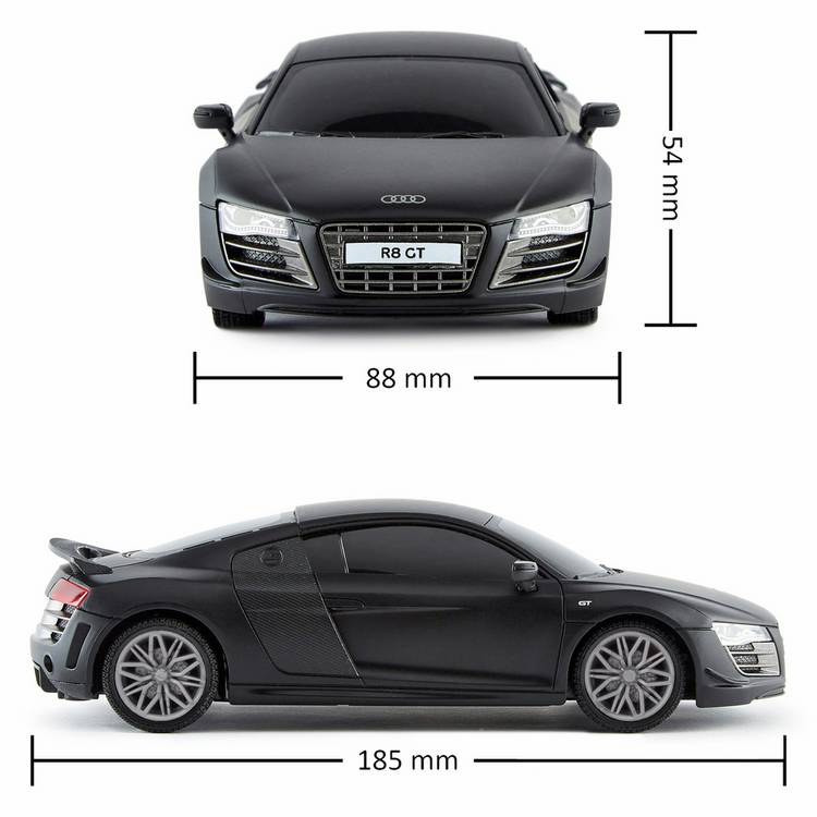 CMJ Audi R8 1:24 RC car black official model, UK version