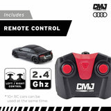 CMJ Audi R8 1:24 RC car black official model, UK version