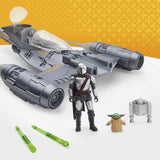 Star Wars Mandalorian N-1 Starfighter action figure set, UK version