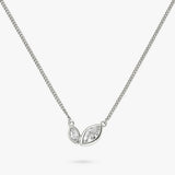 Revere sterling silver cubic zirconia marquise necklace (British brand)