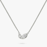 Revere sterling silver cubic zirconia marquise necklace (British brand)