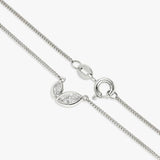 Revere sterling silver cubic zirconia marquise necklace (British brand)
