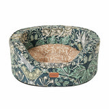 Morris & Co Honeysuckle and Acorn print dog bed medium, UK version