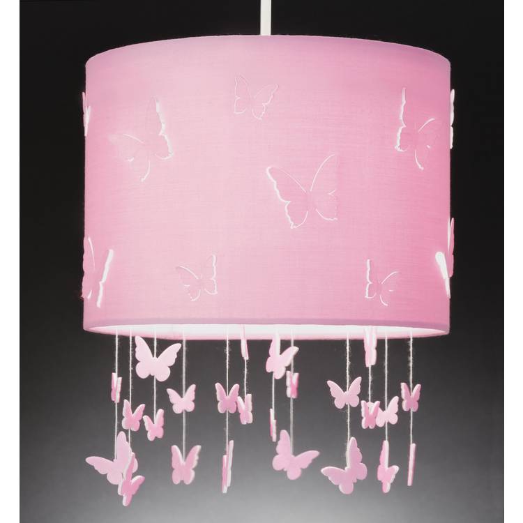 Argos Home lampshade pink butterflies 25cm, UK version