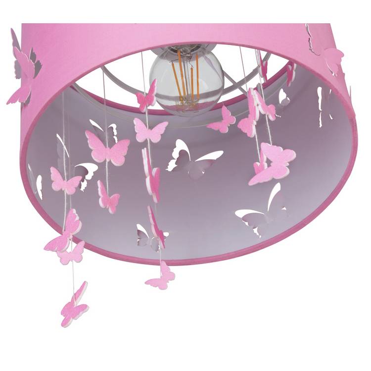 Argos Home lampshade pink butterflies 25cm, UK version