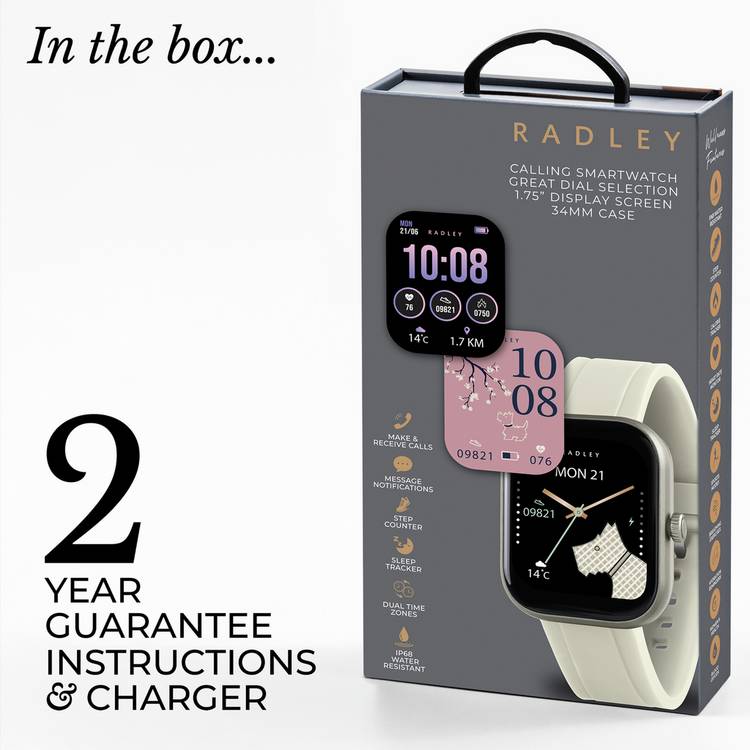 Radley Series 55 white silicone strap smart watch - British product