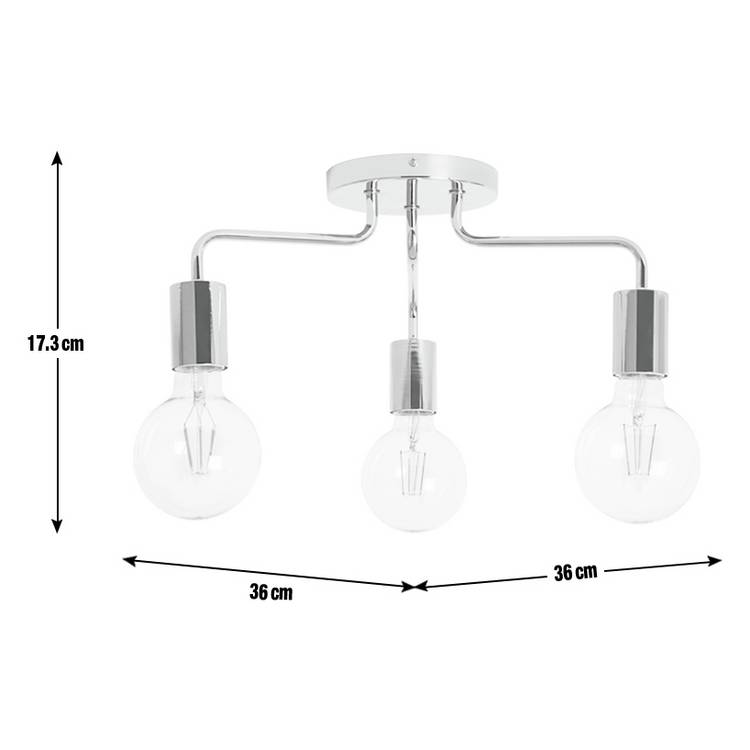 Argos Home Rayner flush ceiling light chrome (British brand)