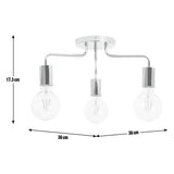 Argos Home Rayner flush ceiling light chrome (British brand)
