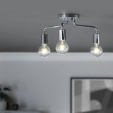 Argos Home Rayner flush ceiling light chrome (British brand)