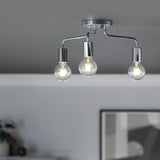Argos Home Rayner flush ceiling light chrome (British brand)
