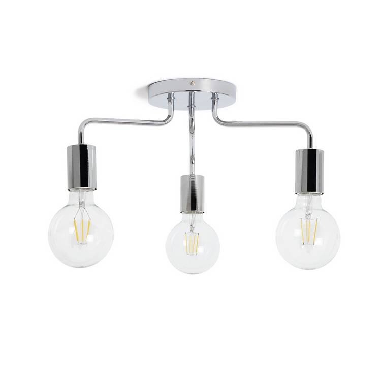 Argos Home Rayner flush ceiling light chrome (British brand)