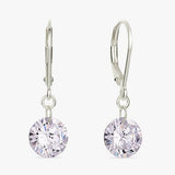 Revere cubic zirconia drop earrings sterling silver, UK version