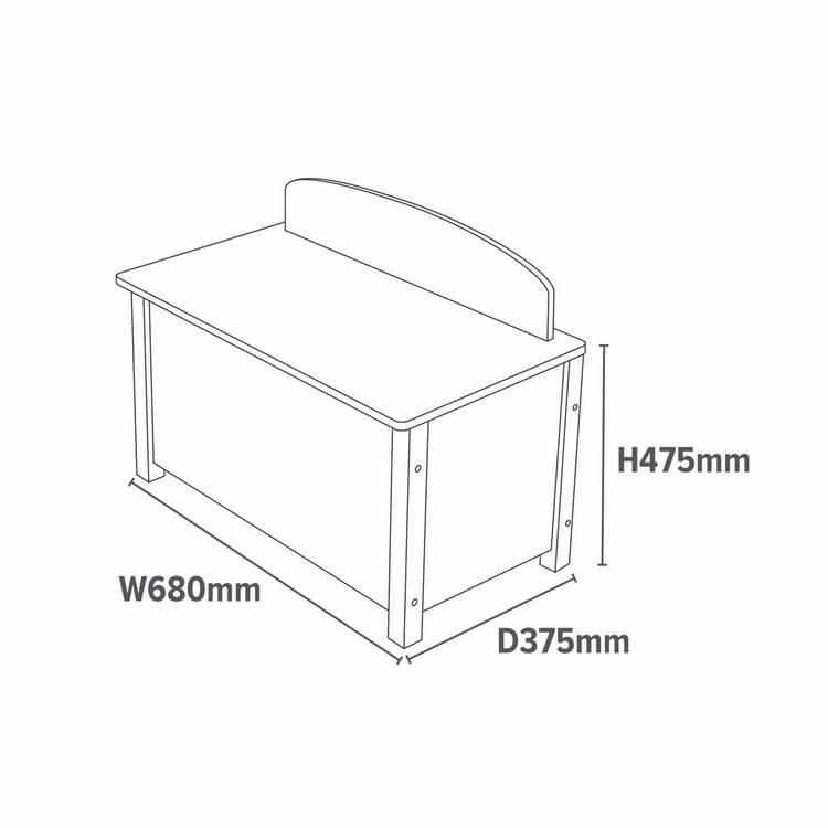 Liberty House unicorn toy box white 118 litre, UK version