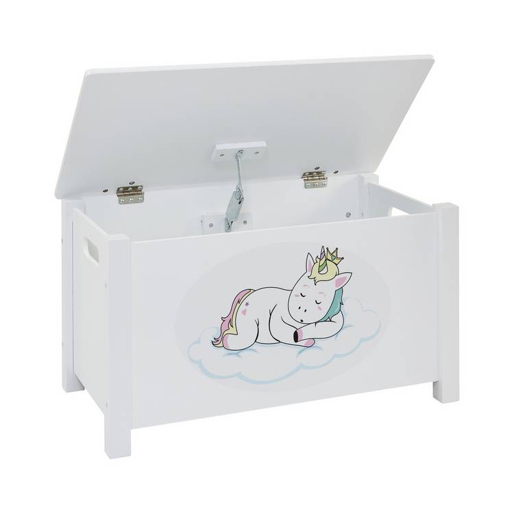 Liberty House unicorn toy box white 118 litre, UK version
