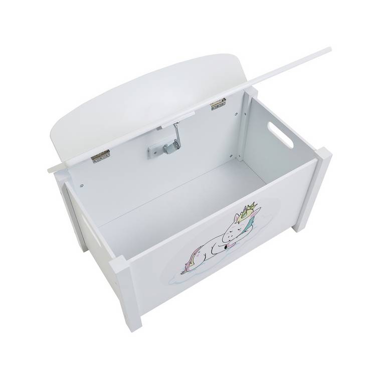 Liberty House unicorn toy box white 118 litre, UK version
