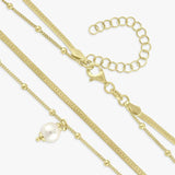 Revere double strand pearl pendant necklace 46cm chain (British brand)