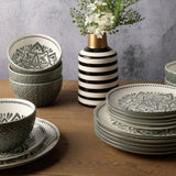 Code Maison ceramic Inari dinner set 12 piece green (British brand)