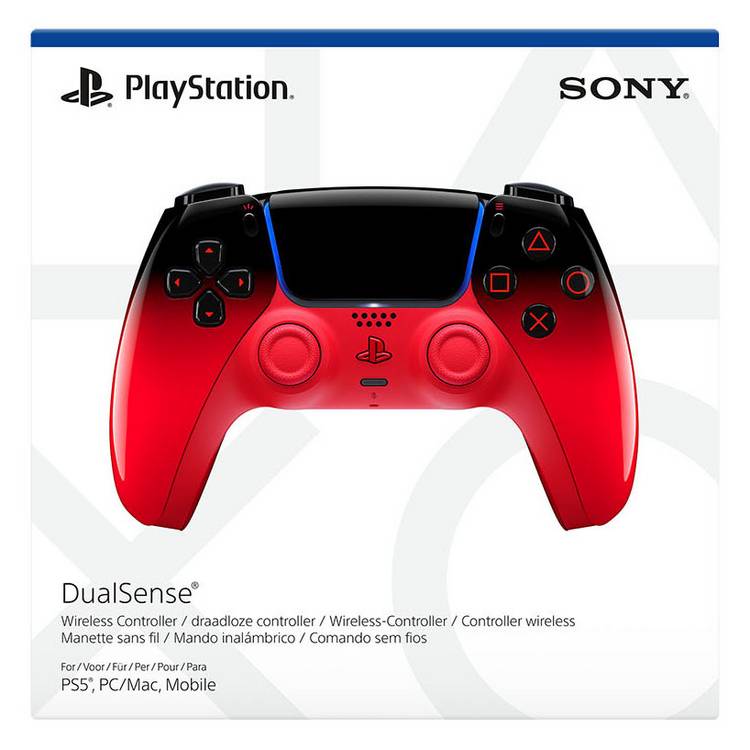 Sony DualSense Hyperpop Red wireless controller, imported from the UK