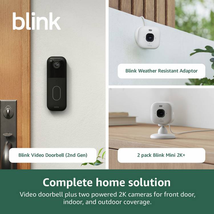 Blink Video Doorbell and Mini 2K camera bundle (British brand)