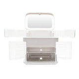 Rio transparent vanity case with LED mirror, imported from the UK