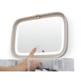 Rio transparent vanity case with LED mirror, imported from the UK