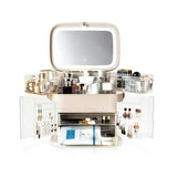 Rio transparent vanity case with LED mirror, imported from the UK