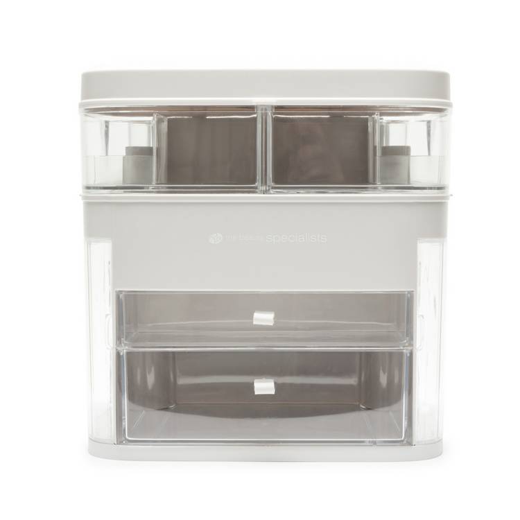Rio transparent vanity case with LED mirror, imported from the UK