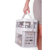 Rio transparent vanity case with LED mirror, imported from the UK