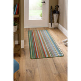 My Mat green stripe runner rug 67x150cm, imported from the UK