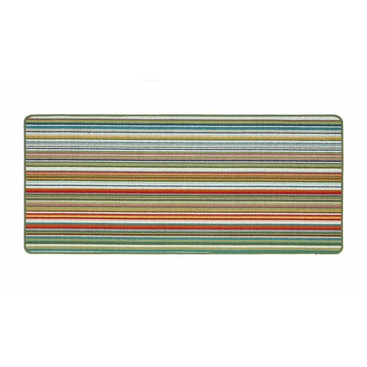 My Mat green stripe runner rug 67x150cm, imported from the UK