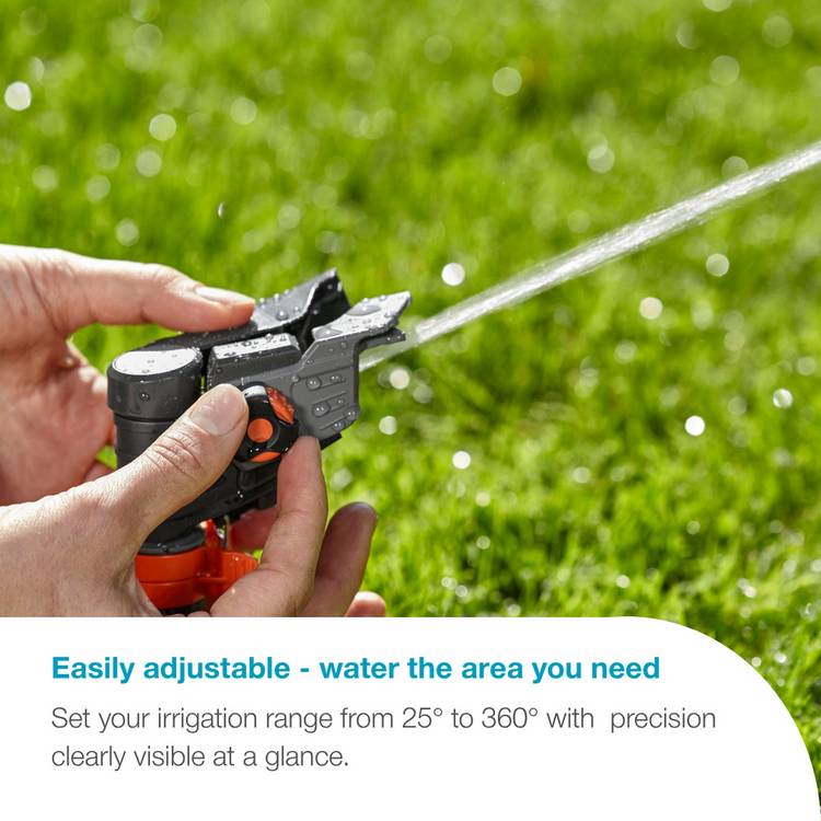 GARDENA Comfort Pulse Sprinkler, adjustable spray, British product