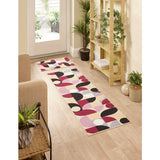 Floormatters purple geo runner and mat set 150x50cm (British brand)