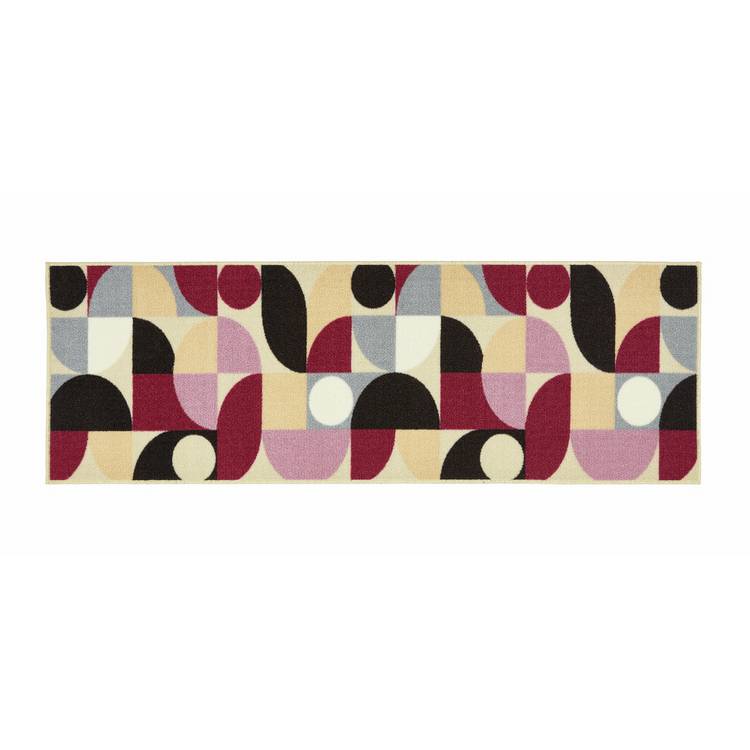Floormatters purple geo runner and mat set 150x50cm (British brand)