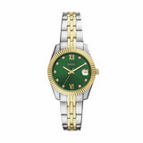 Fossil Scarlette two-tone stainless steel watch green dial, imported from the UK