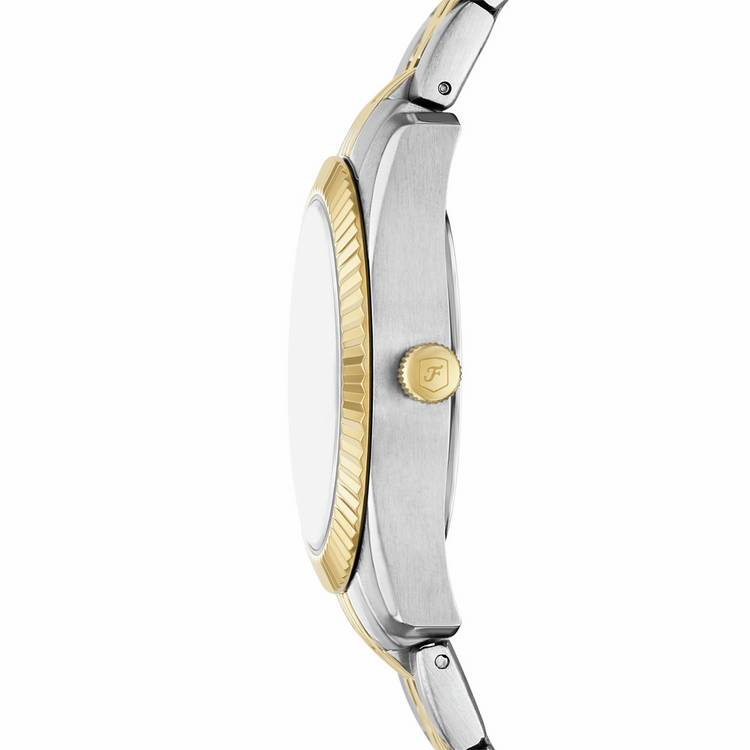 Fossil Scarlette two-tone stainless steel watch green dial, imported from the UK