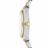 Fossil Scarlette two-tone stainless steel watch green dial, imported from the UK