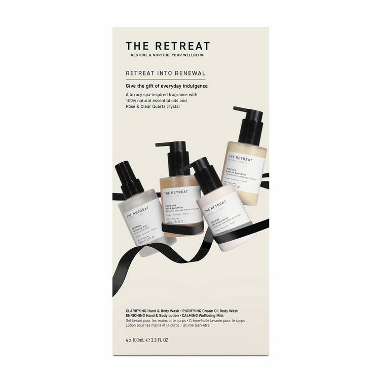 The Retreat Into Renewal Everyday Indulgence Gift Set, imported from the UK