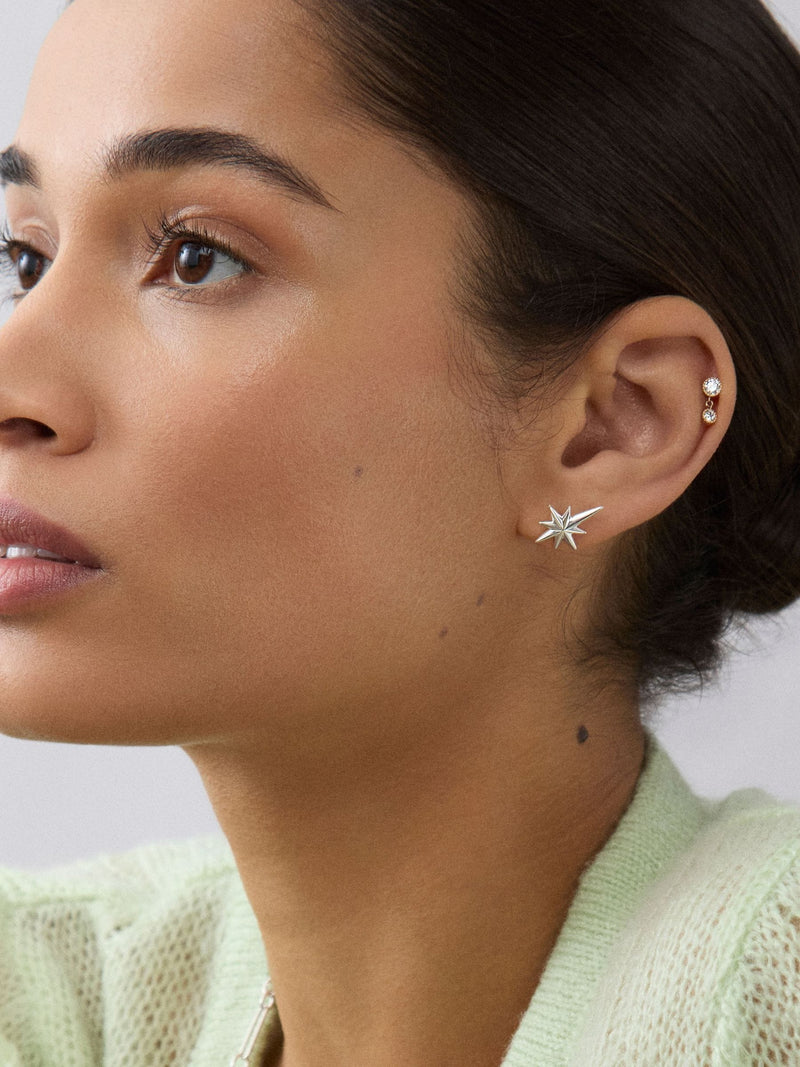 Dinny Hall North Star stud earrings sterling silver - British product