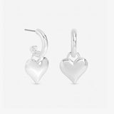 Argos Lipsy Mood Silver Plated Polished Heart Hoop Earrings- Buy online at McGrocer