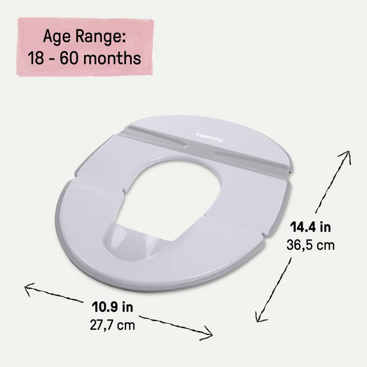 Ingenuity Foldaway toilet trainer seat grey - British product