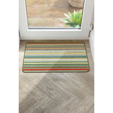 My Mat Candy Multi Green stripe doormat 50x75cm, imported from the UK