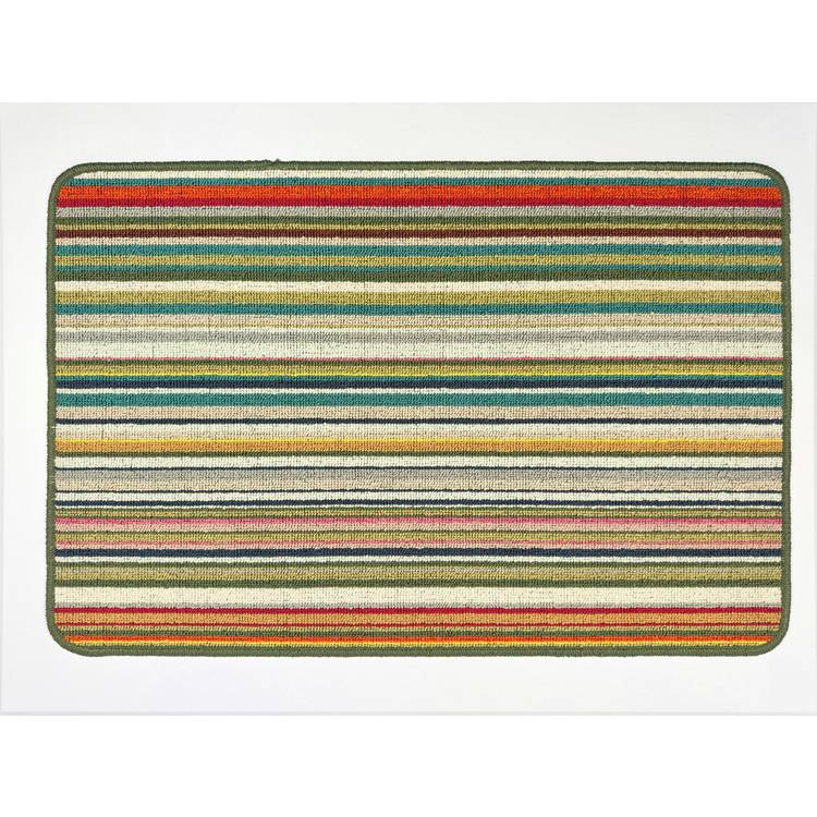 My Mat Candy Multi Green stripe doormat 50x75cm, imported from the UK
